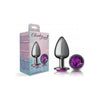 Cheeky Charms Round Purple Large Gunmetal Butt Plug