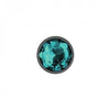 Cheeky Charms Round Teal Medium Gunmetal Butt Plug