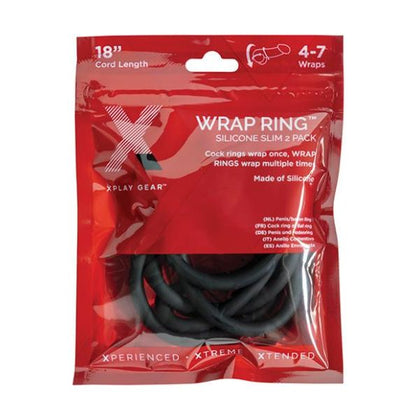 Xplay Silicone Thin Wrap Ring 18 Black