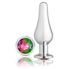 Cloud 9 Gems Silver Chromed Tall Anal Plug Small