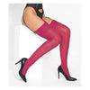 Sheer Thigh High Stockings Raspberry O/s