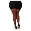 Sheer Thigh High W/ Back Seam Espresso Q/s