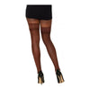 Sheer Thigh High W/ Stay Up Lace Top Espresso O/s