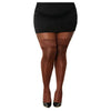 Sheer Thigh High W/ Stay Up Lace Top Espresso Q/s