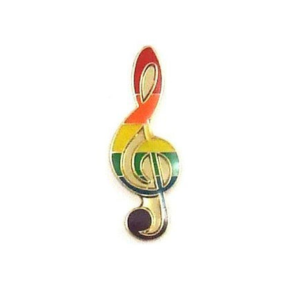 Gaysentials Lapel Pin Rainbow Musical Note