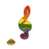 Gaysentials Lapel Pin Rainbow Musical Note