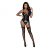 Magic Silk Hard Candy Basque & Cheeky Panty Black S/m