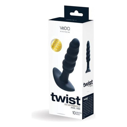 Vedo Twist Rechargeable Anal Plug - Black