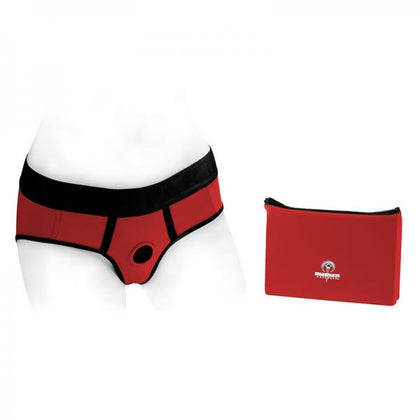 Spareparts Tomboi Nylon Briefs Harness Red/black Size Xxs