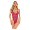 Skylar Soft Cup Eyelash Lace Teddy Festival Fuchsia 1x/2x