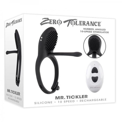 Zero Tolerance Mr. Tickler Rechargeable Remote Controlled Stimulating Adjustable Silicone Cockring B