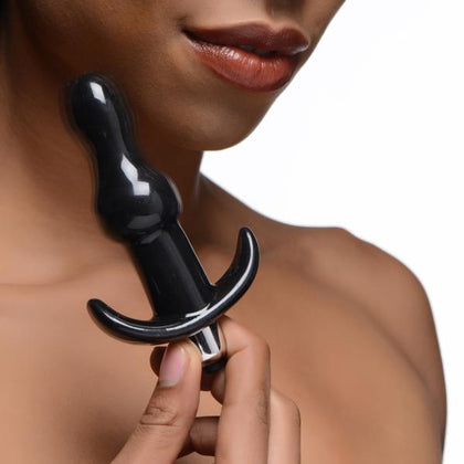 Bumpy Vibrating Anal Plug Black