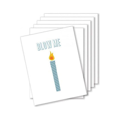 Blow Me Birthday Naughty Greeting Card - Pack Of 6