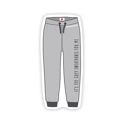 Grey Sweatpants Naughty Sticker - Pack Of 3