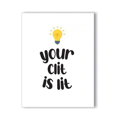 Lit Clit Naughty Greeting Card