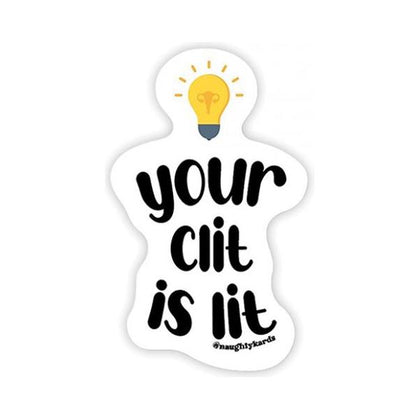 Lit Clit Naughty Sticker - Pack Of 3