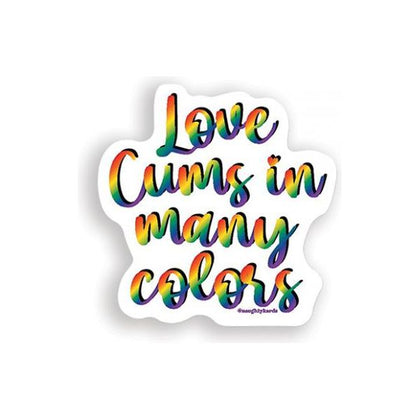 Love Cums Naughty Sticker - Pack Of 3