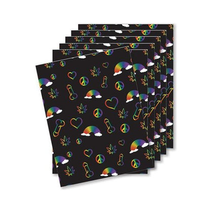 Rainbow Penis Naughty Greeting Card - Pack Of 6