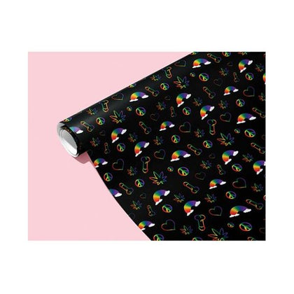 Rainbow Penis Naughty Wrapping Paper