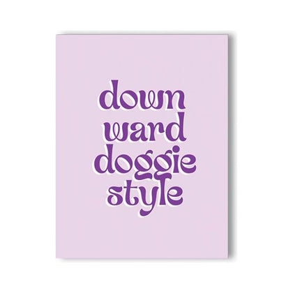 Downward Doggie Naughty Greeting Card