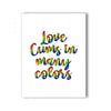 Love Cums In All Colors Naughty Greeting Card