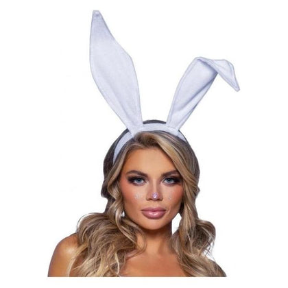 Bendable Velvet Bunny Ears O/s White