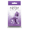 Rear Assets Metal Anal Plug Small Purple