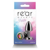 Rear Assets Petite Metal Anal Plug Gunmetal/rainbow