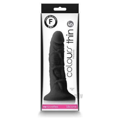 Colours Pleasures Thin 5 In. Dildo Black