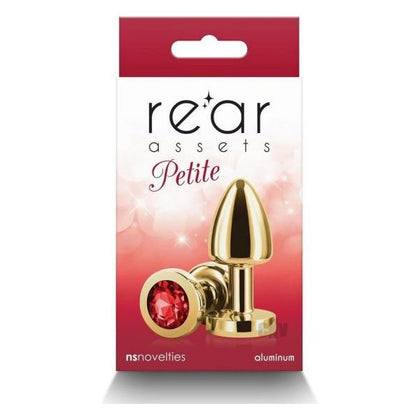 Rear Assets Petite Metal Anal Plug Gold/red