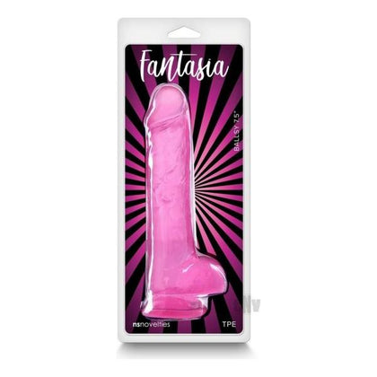 Fantasia Ballsy 7.5 In. Jelly Dildo Pink