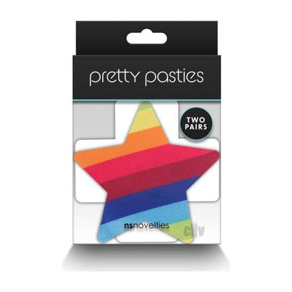 Pretty Pasties Pride Cross & Star Rainbow 2 Pair