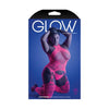 Fantasy Lingerie Glow Captivating High Neck Halter Bodystocking & G-string Set Neon Pink Queen Size