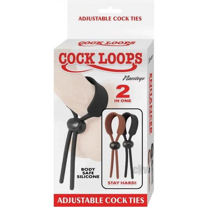 Cock Loops Adjustable Cock Ties Brown & Black