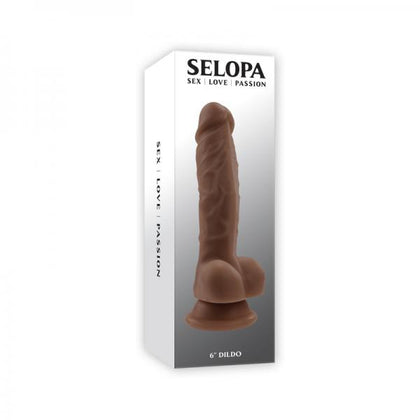 Selopa 6 In. Natural Feel Dildo Dark