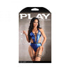 Fantasy Lingerie Play House Arrest Cut-out Halter Teddy With Removable Leg Garters & Handcuffs Costu