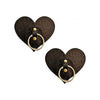 Neva Nude After Midnight Black Glitter Gold Hoop I Heart U Nipple Cover Pasties