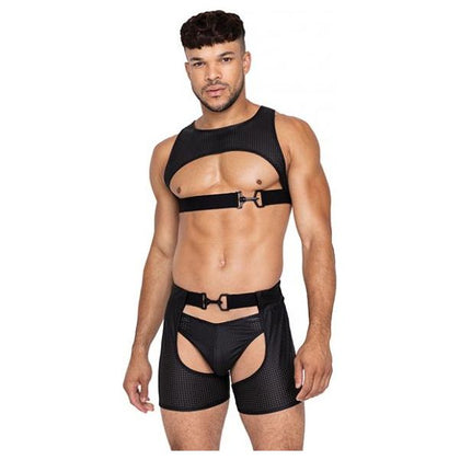 Master Harness W/hook & Ring Closure Black Lg