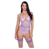 Butterfly Glow Embroidered Teddy Lavender/white Md