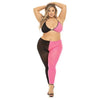 Pink Lipstick Block You Out Bra & Legging Black/pink Qn