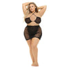 Pink Lipstick Hold On Tight Halter Bra & Skirt Black Qn