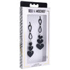 Sandm Heart Nipple Ties Blk/slv