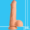 Thinz Uncut 6.5 In. Dildo With Balls Light