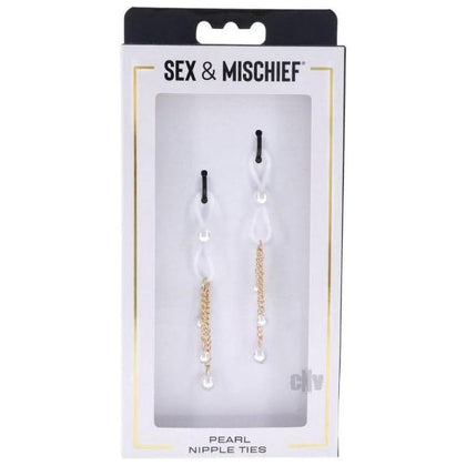 Sandm Pearl Nipple Ties Wht/gld