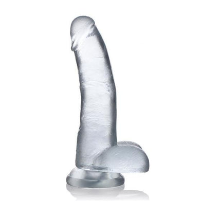 Jock C-thru 8in Clear Dildo W/ Balls Tpe