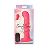 Simply Sweet 21x Vibrating Ribbed Silicone Dildo W/ Remote Pink