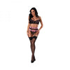 Magic Silk Sensual Desires Demi Bra, Gartered Cincher And Thong Set Mauve S/m