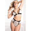 High Waist Lace Jeweled Panty & Bra White Tux O/s