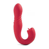 Joi App Controlled Thrusting G-spot Vibrator & Clit Licker - Red