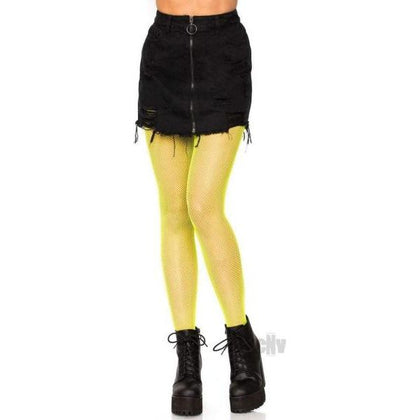 Nylon Fishnet Pantyhose Os Neon Yellow